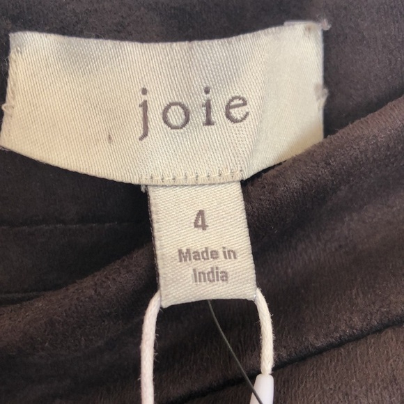 𝅺joie faux suede leather skirt dark brown Size 4. NWT - Picture 7 of 10